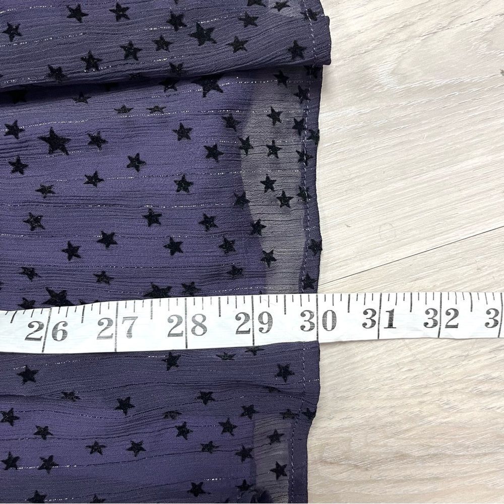 Majorelle Dress Women’s XS Emmalyn Purple/Black Velvet Stars Bow Straps V-Neck - Picture 11 of 11